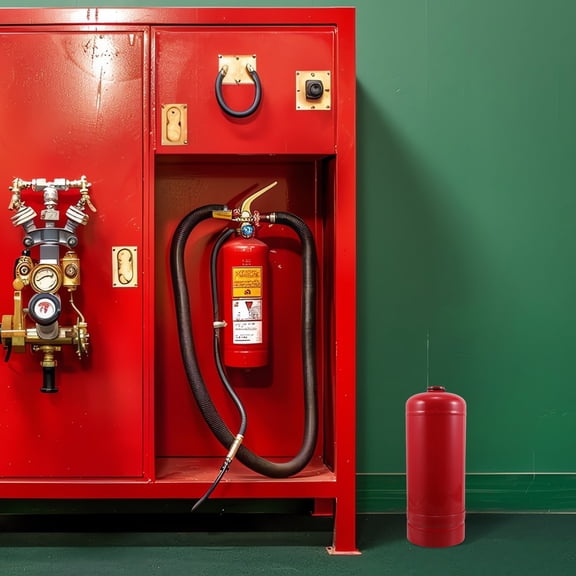 CTIRCHIU Refillable Fire Extinguisher Bottle Red Steel Durable Shell for Home Emergency Safety Use