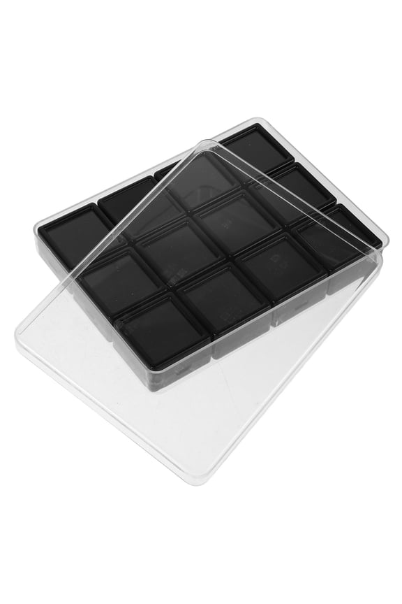 Acrylic Gems Display Box Black Clear Lid for Home Storage and Jewelry Organization