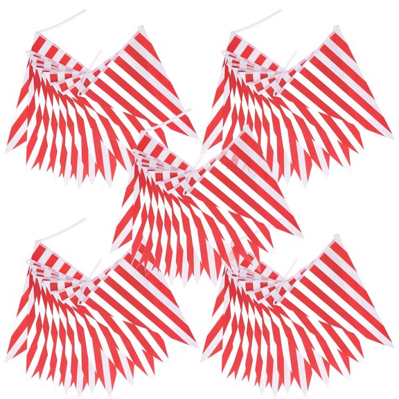CTIRCHIU pizza banner Flag Paper Triangle Circus Carnival Theme All Ages 60PCS