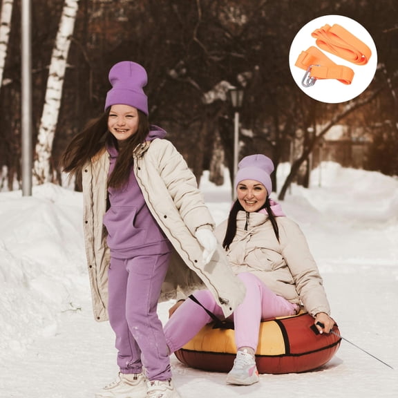 CTIRCHIU sled pulling rope Snowmobile Tow Rope Orange Emergency Rescue Winter Conditions 1Set