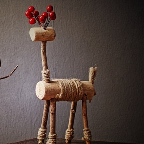 CTIRCHIU vintage deer figurine deer decorations for home multi material office decoration 1Set