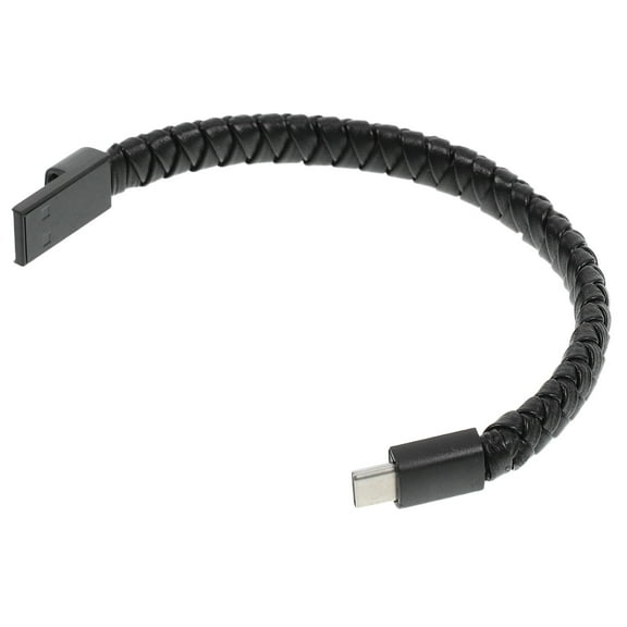 CTIRCHIU wristband style cable usb c charging cable Black Quick Connect Charging Trips 1Set