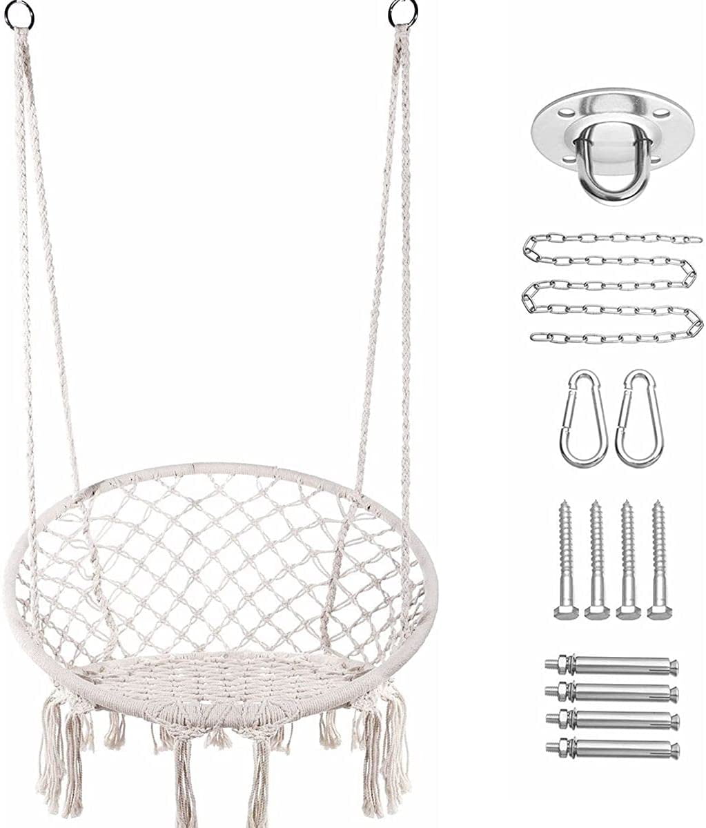 Picture Idea: Ctivbi Hammock Chair Macrame Swing Hanging Rope Macrame Hammock Swing