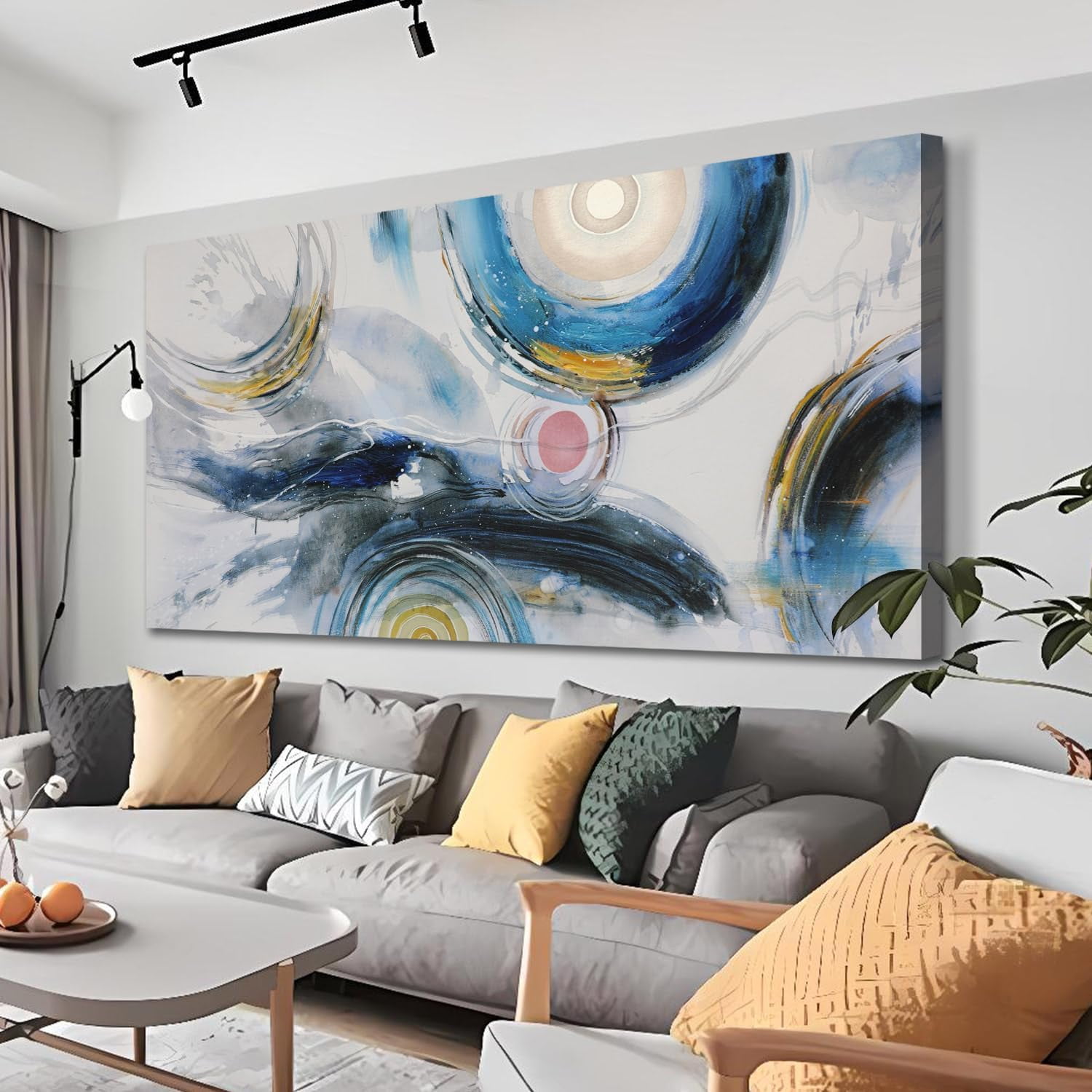 CTLLAbstract Wall Art Black and White Modern Geometric Canvas Picture