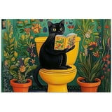 CTLLBathroom Wall Art, Funny Cat Poster Picture Colorful Cat Art