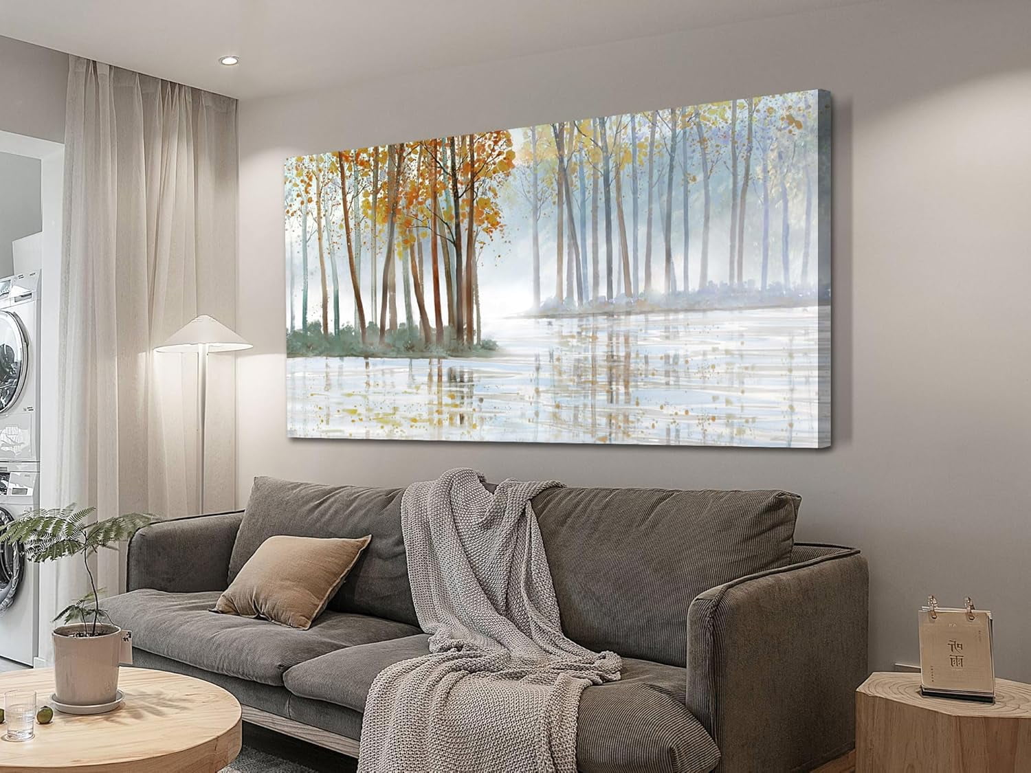 CTLLBirch Trees Wall Art Abstract Canvas Forest Branches Landscape