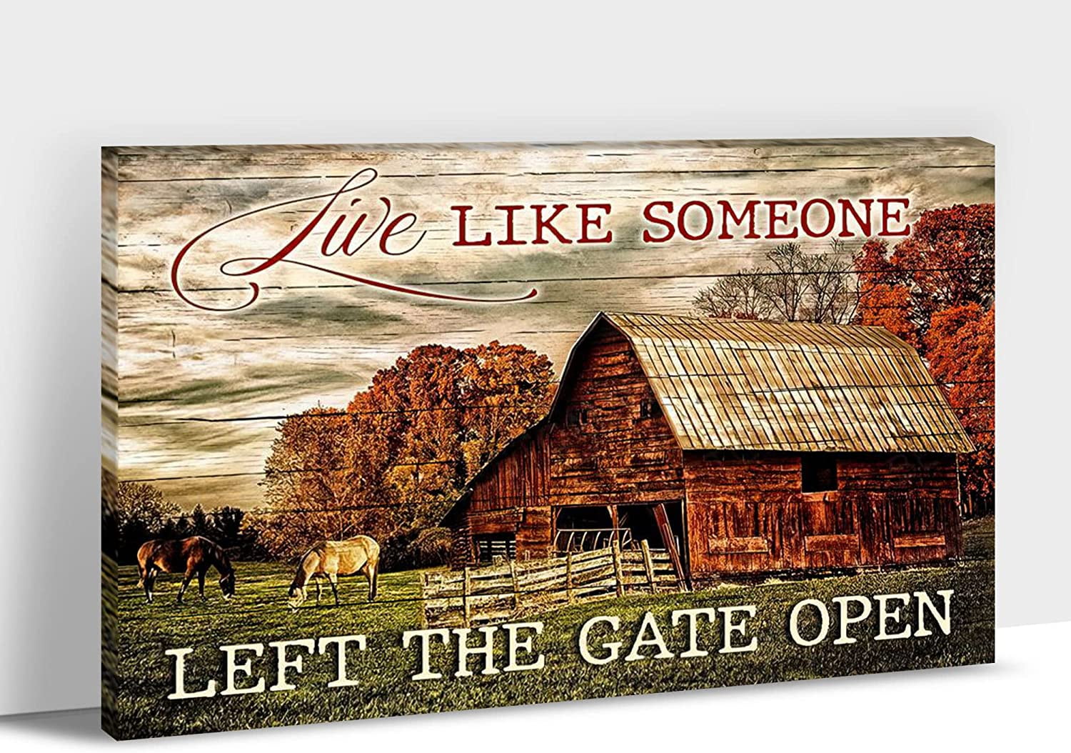 CTLLFarmhouse Wall Art Red Barn Pictures Wall Art, Modern Farmhouse