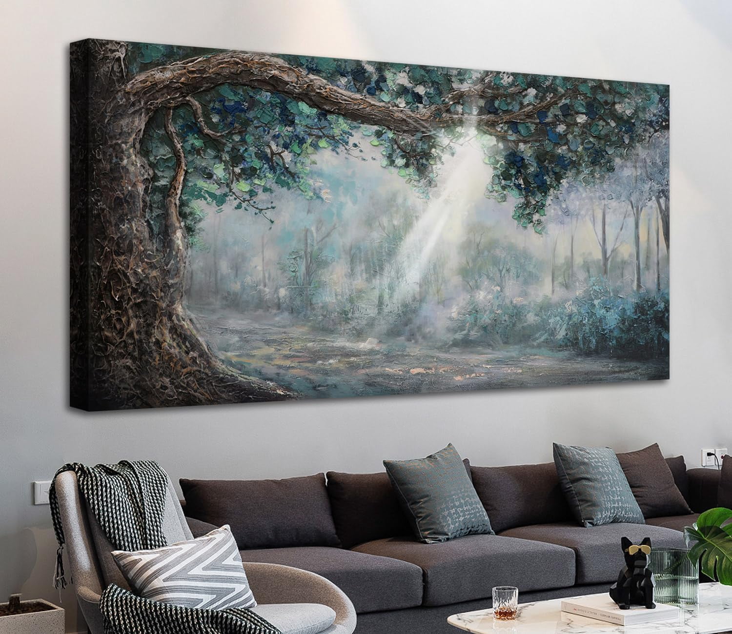 CTLL-Forest Canvas Wall Art Nature Tree Landscape Panoramic Picture ...