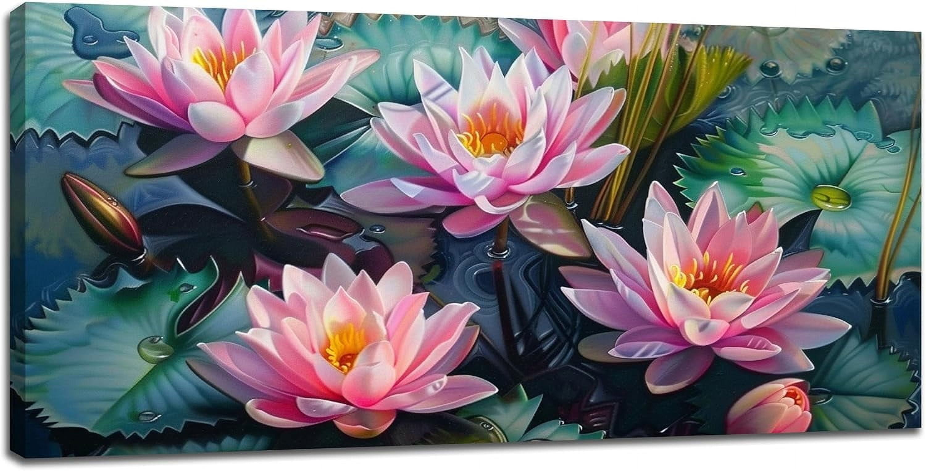 CTLLLotus Flower Wall Art Spa Pictures Wall Decor Zen Nature Yoga