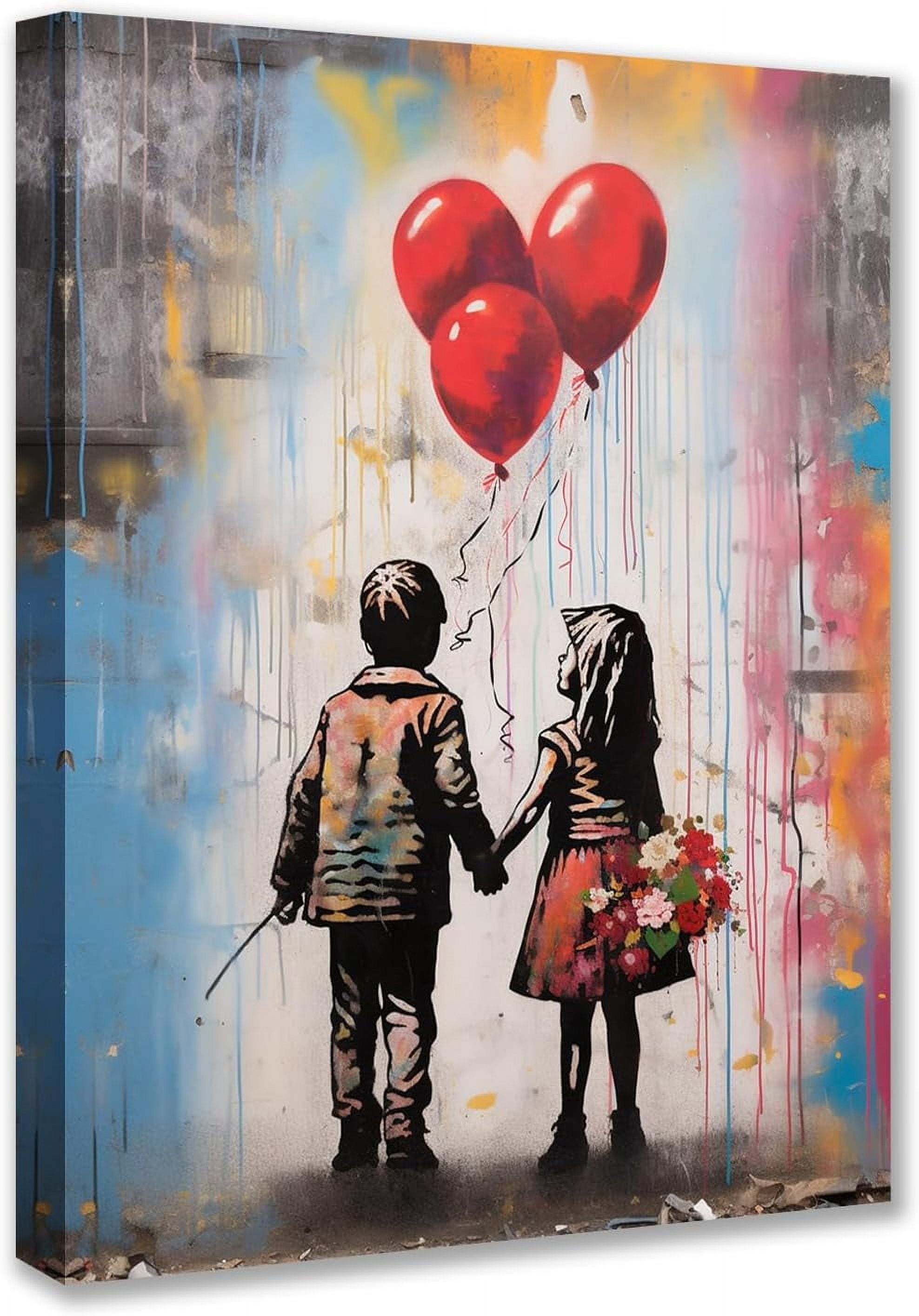 CTLLPaintings for Living Room Banksy Street Red Balloon Pictures 1