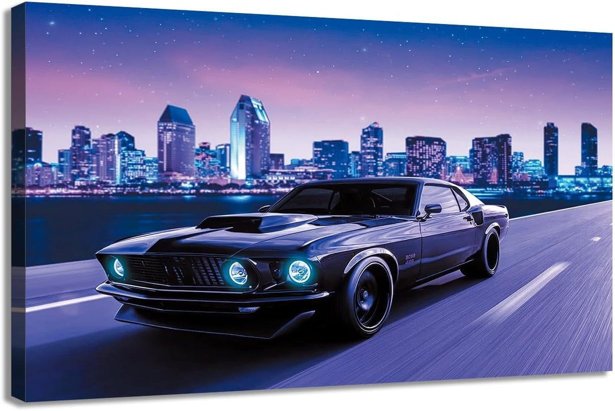 CTLLPurple Car Poster Jdm Poster Canvas Wall Art Aesthetic Vintage