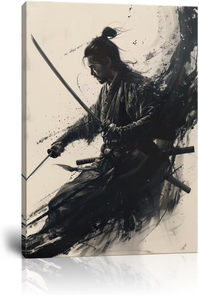 CTLLSamurai Wall Art Pictures Japan Samurai Poster Canvas Prints