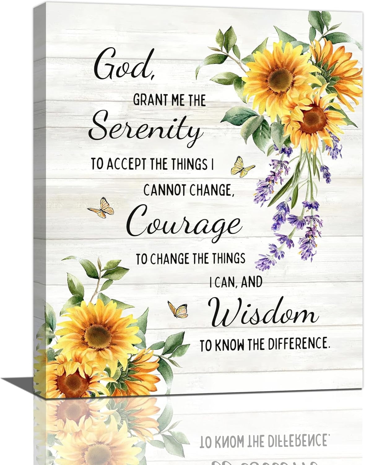 CTLLSerenity Prayer Wall Decor Christian Religious Sunflower Pictures
