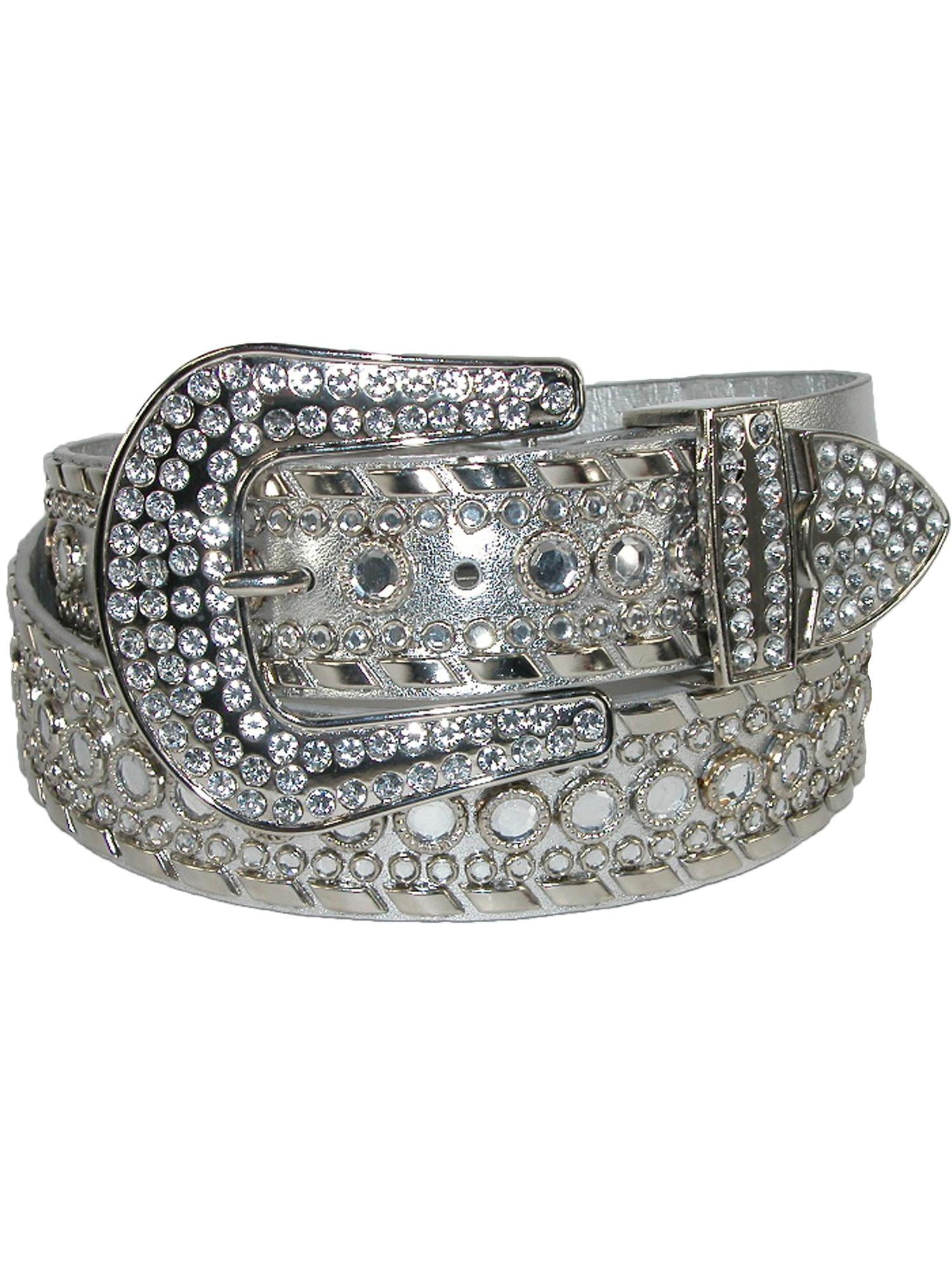 CTM 1 1/2 Inch Western Rhinestone Belt ( Available) (Women display picture 2