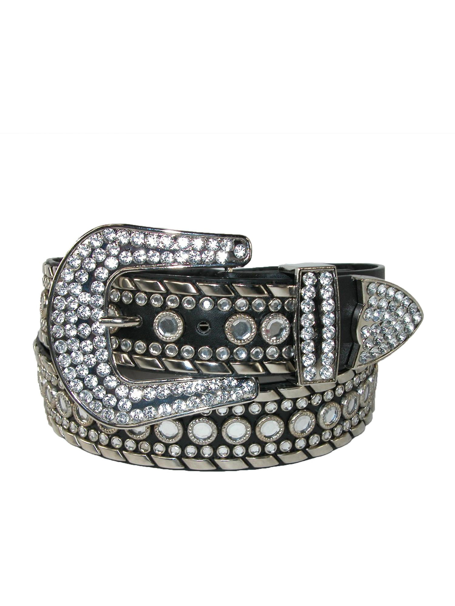 CTM 1 1/2 Inch Western Rhinestone Belt ( Available) (Women's Plus