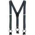 thumbnail image 1 of CTM  1.375 Inch Wide Solid Color Y-Back Button-End Suspenders (Men), 1 of 4