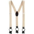 thumbnail image 1 of CTM  1.375 Inch Wide Solid Color Y-Back Button-End Suspenders (Men), 1 of 4