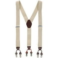 thumbnail image 1 of CTM  1.375 Inch Wide Solid Color Y-Back Double Clip-End Suspenders (Men), 1 of 3