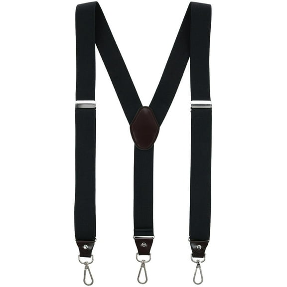 CTM  1.375 Inch Wide Suspender with Drop Tab Swivel Hook Ends (Men)