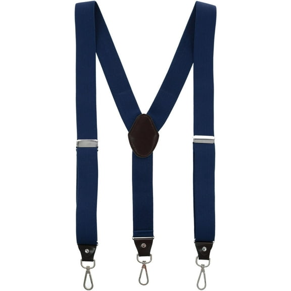 CTM  1.375 Inch Wide Suspender with Drop Tab Swivel Hook Ends (Men)