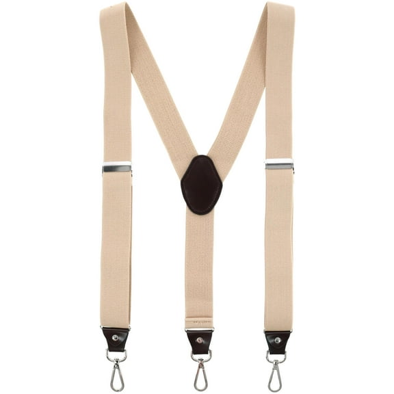 CTM  1.375 Inch Wide Suspender with Drop Tab Swivel Hook Ends (Men)