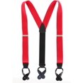 thumbnail image 1 of CTM 1.5 Inch Silky Feel Manhattan Button End Suspenders (Men), 1 of 3