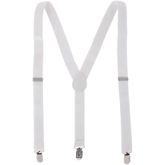 CTM 1-Inch Wide Elastic Clip End Suspenders (Men)