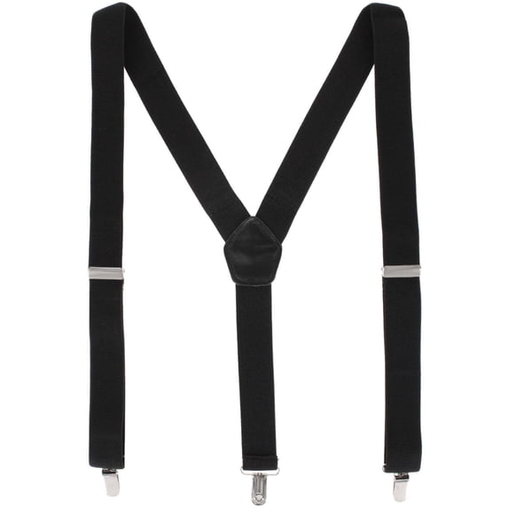 CTM 1-Inch Wide Elastic Clip End Suspenders (Men)