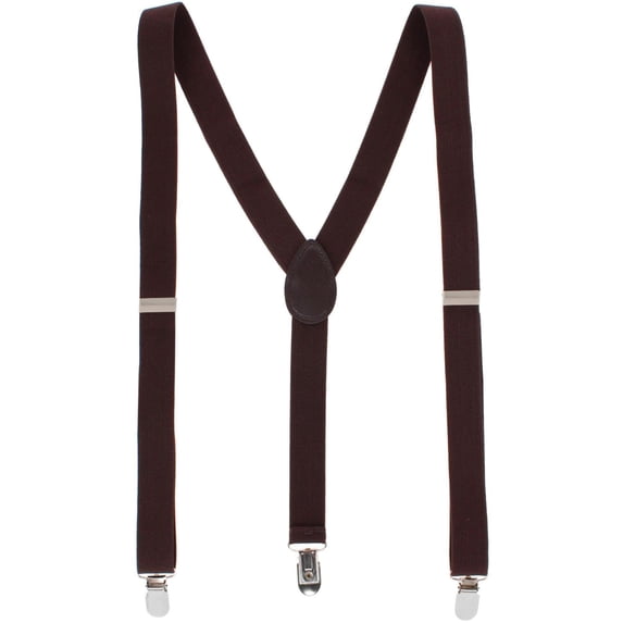 CTM 1-Inch Wide Elastic Clip End Suspenders (Men)