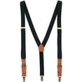 thumbnail image 1 of CTM  1 Inch Wide Suspender with Faux Leather Buckle and Clip-Ends (Men), 1 of 3