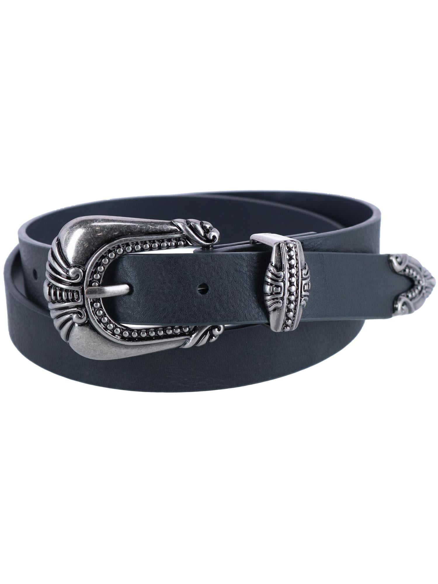 CTM 3 Piece Skinny Western Belt (Women) - Walmart.com