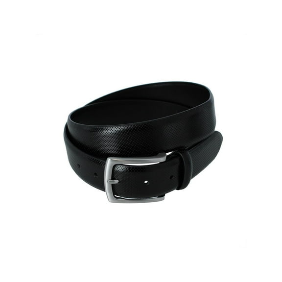 CTM 35mm Pindot Dress Belt with Feathered Belt (Men)