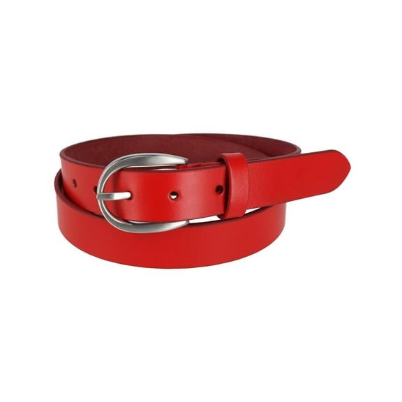 CTM  Adjustable Smooth Leather Dress Belt (Women)