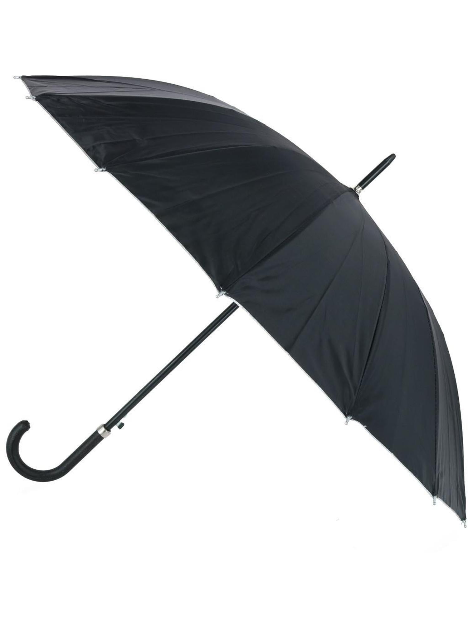 CTM Adult Classic Black Crook Handle Golf Umbrella