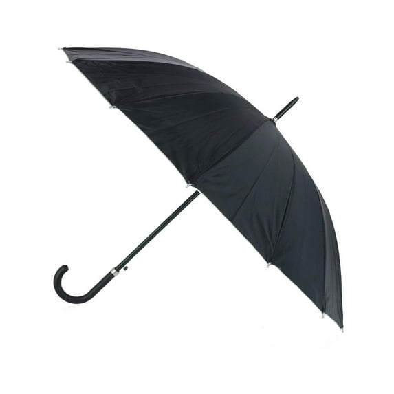 CTM Adult Classic Black Crook Handle Golf Umbrella