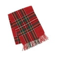 thumbnail image 1 of CTM Adult Classic Plaid Soft Winter Scarf with Fringe, 1 of 4
