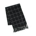 thumbnail image 1 of CTM Adult Grid Pattern Soft Winter Scarf with Fringe, 1 of 4