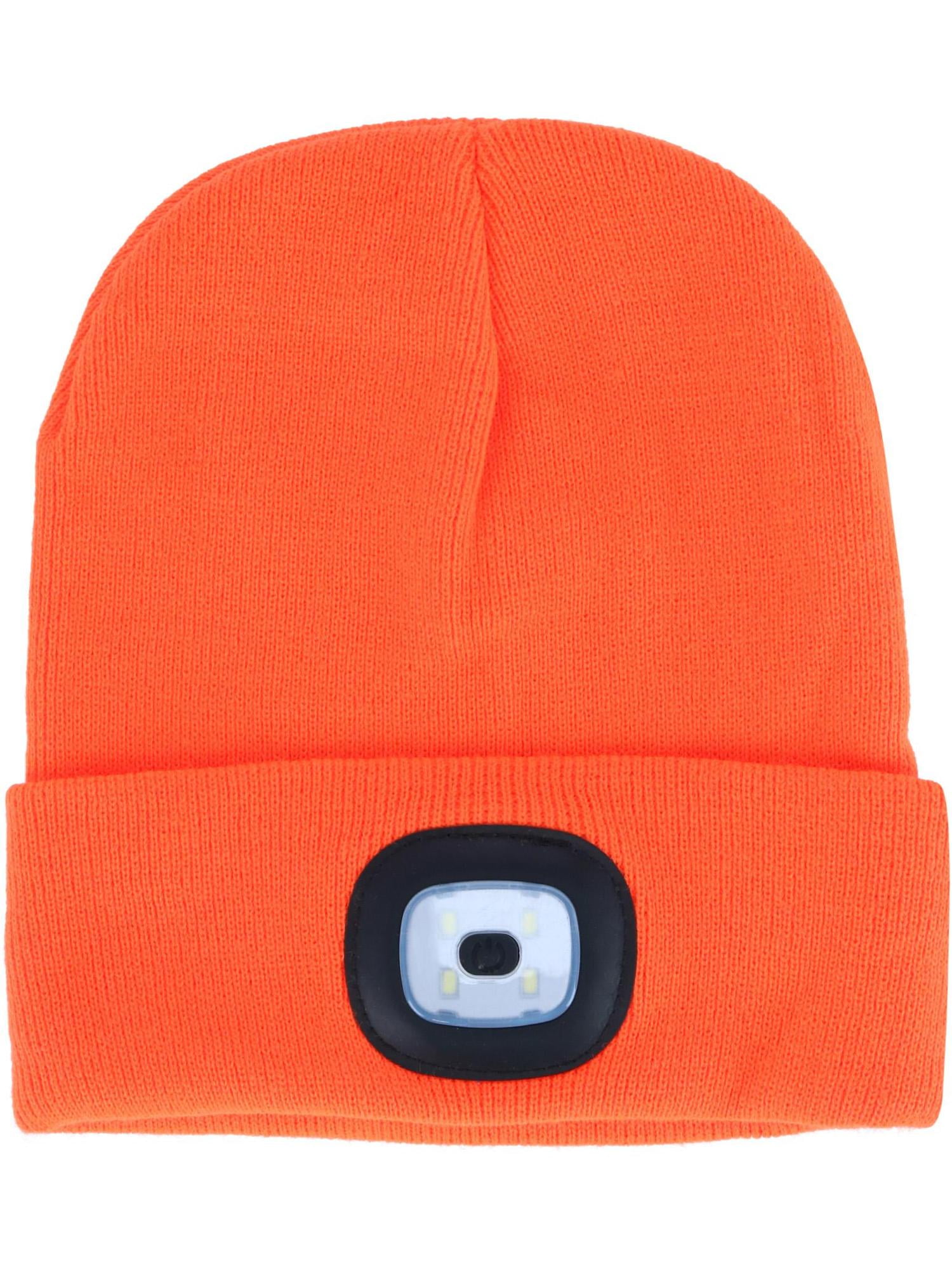 CTM Adult LED Headlight Winter Beanie Hat