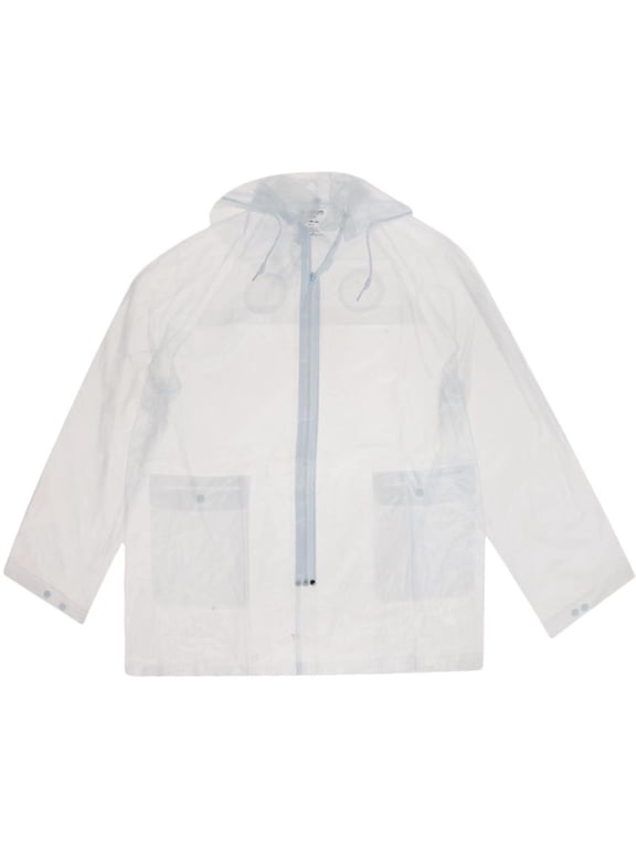 Adult Reusable Clear Rain Jacket with Hood
