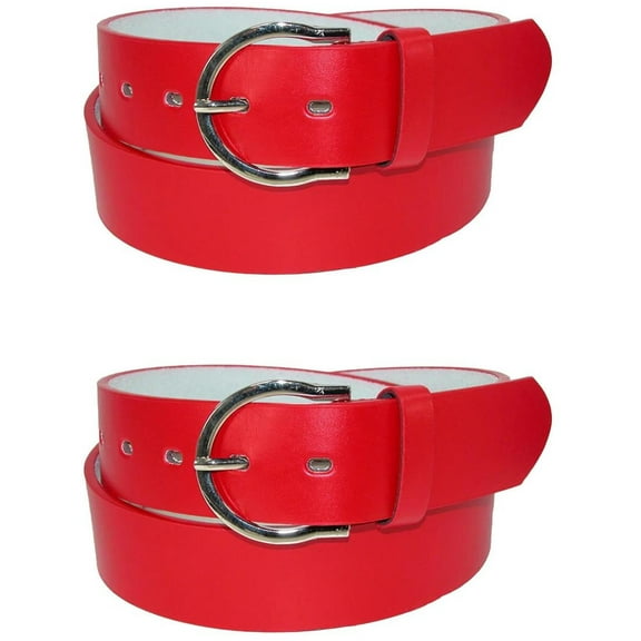 CTM  1 3/8 Inch Wide Basic Bridle Belt Twin Pack (Women)