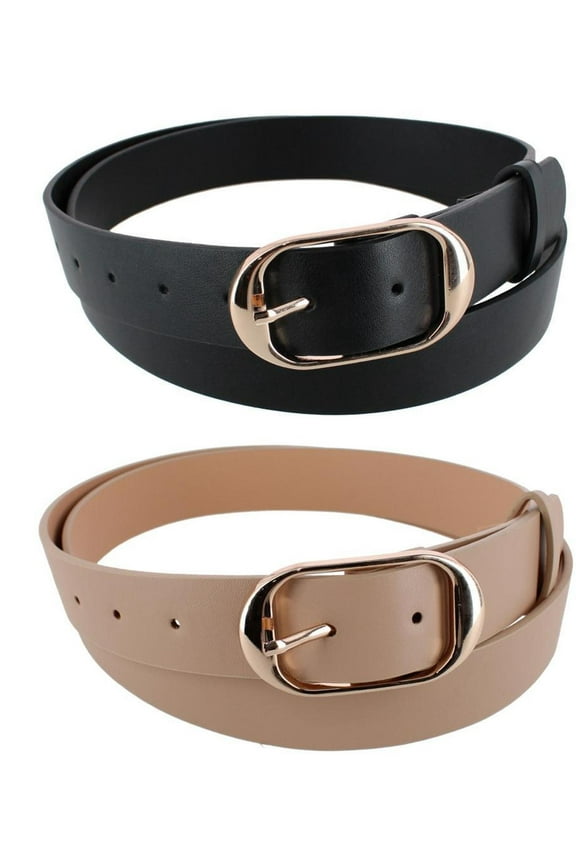 Belt with Centerbar Buckle (Pack of 2 Colors) (Women's Plus)