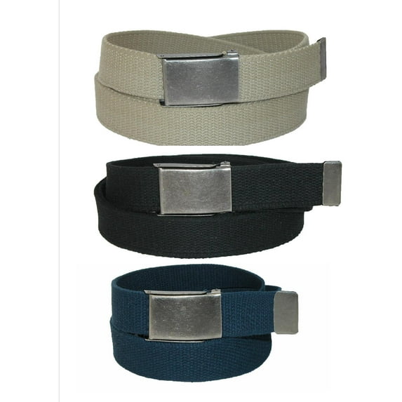 CTM Belt with Flip Top Nickel Buckle (Pack of 3) (Men Big & Tall)