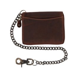 Levi's Black Trifold Wallet Chain Black Snap Closure Trucker