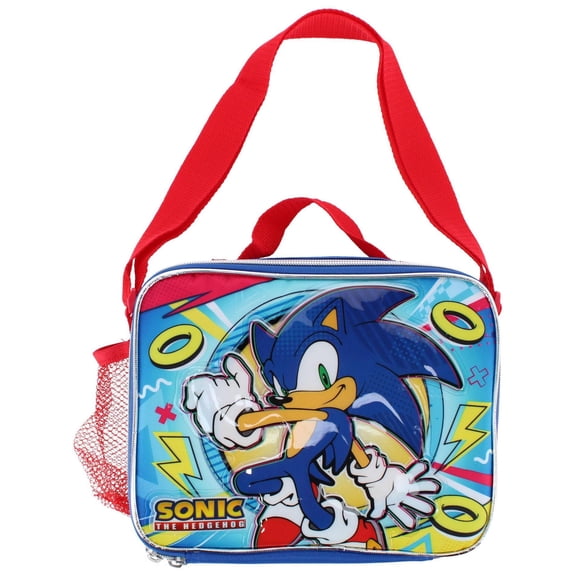 CTM Boy's Sonic the Hedgehog Lunchbox with Side Pocket