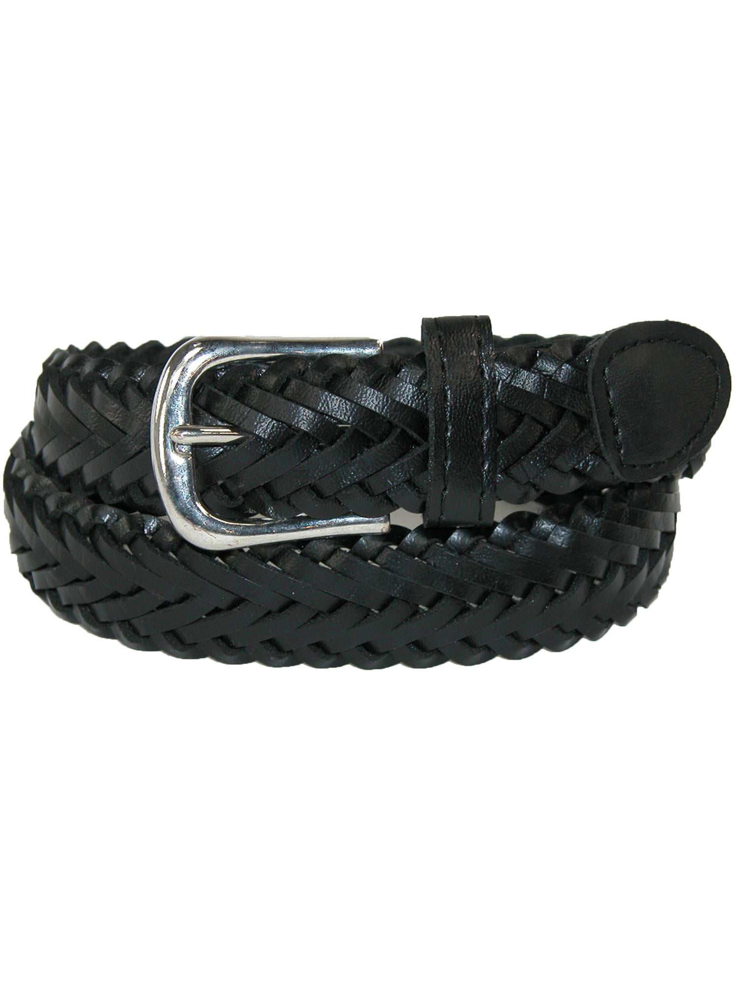 braided leather dress belt Center Cross-weaved Laced Woven Casual Belt 1-3/8"(35mm) Wide (Brown, 34) * The buckle is made from zinc with an antique finish Women's Leather Braided Belt |