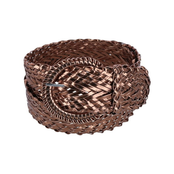 CTM  Braided Wide Belt with Matching Buckle (Women)