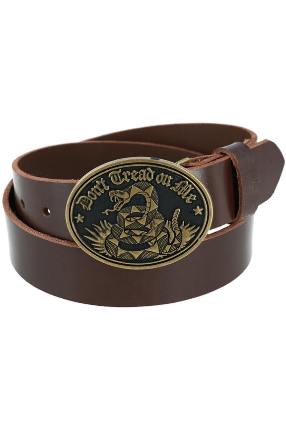 Bridle Belt with Don't Tread on Me Buckle (2 Buckle Set) (Men)