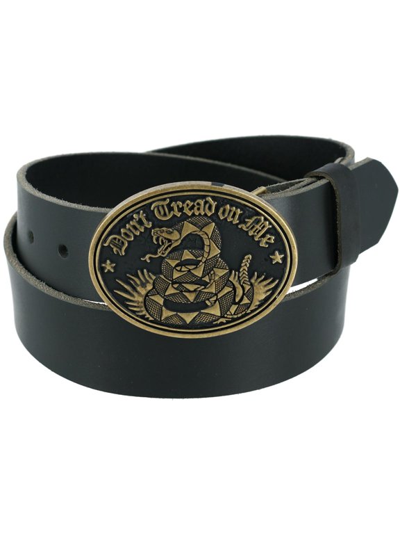 Bridle Belt with Don't Tread on Me Buckle (2 Buckle Set) (Men)