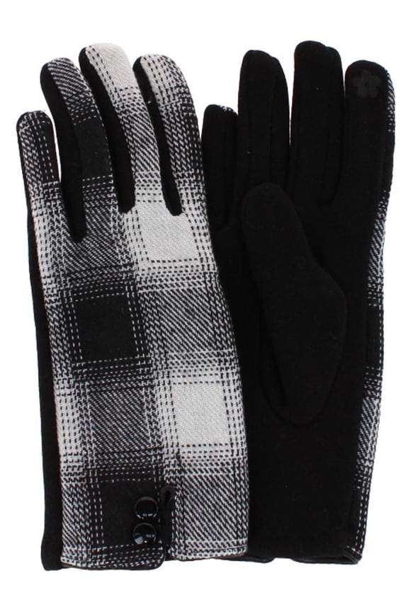 Buffalo Plaid Touchscreen Winter Gloves (Women)