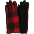 thumbnail image 1 of CTM  Buffalo Plaid Touchscreen Winter Gloves (Women), 1 of 5